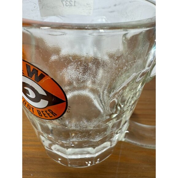 Vintage A&W Root Beer Glass Mug Stein 4" Tall Arrow Logo Bullseye 1961-1968 - Picture 7 of 8